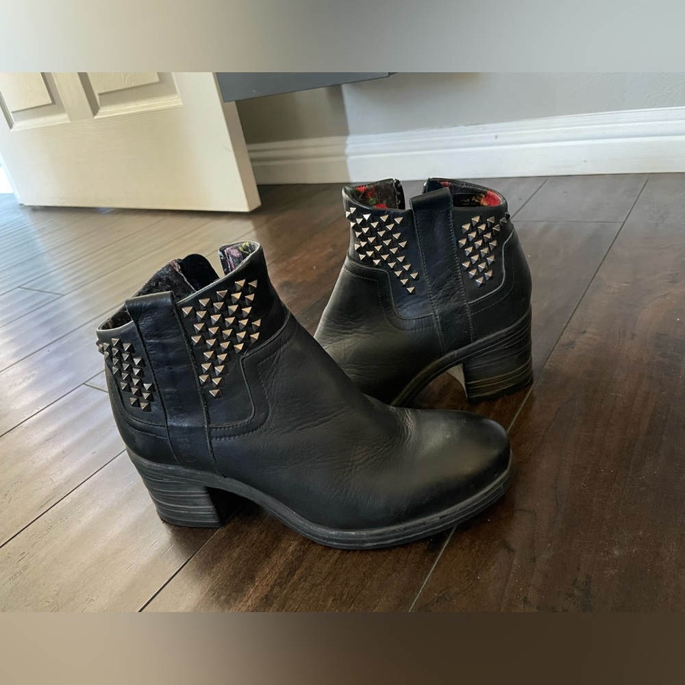 Replay blue jeans leather ankle boots